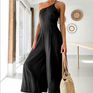 Black One-Shoulder Romper